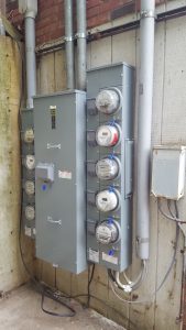 electrical panel and meters